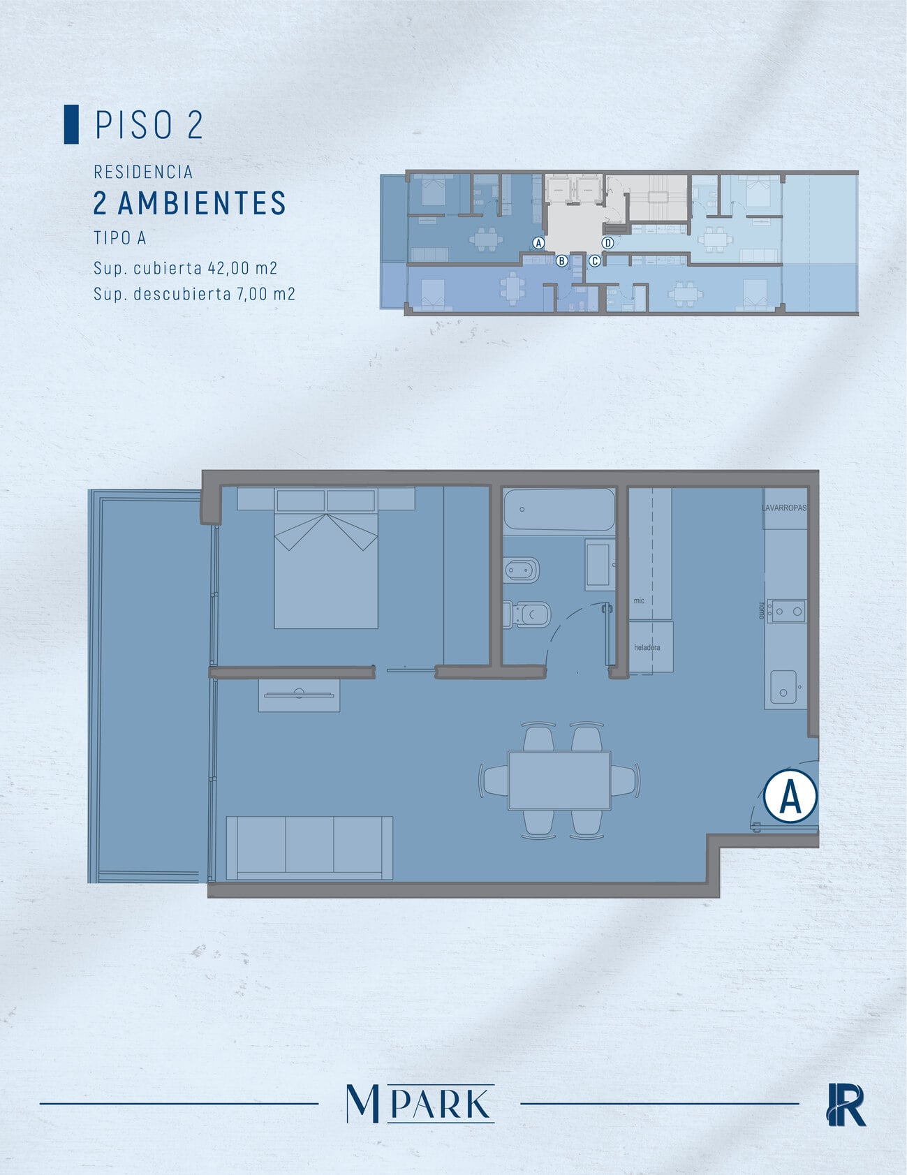 PISO 2 - 2 AMBIENTES